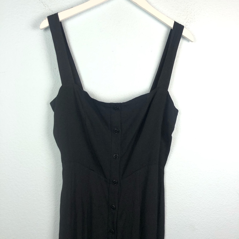 Reformation Della black button front jumpsuit - Picture 3 of 8